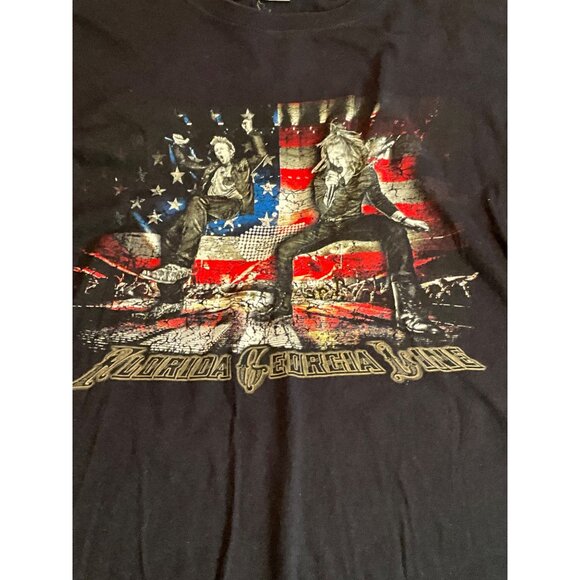 Florida Georgia Line Concert Tee Black‎ Short Sleeve 100% Cotton Mens L - Picture 2 of 6